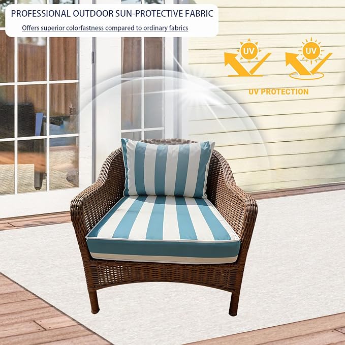 Outdoor Cushion Covers for Patio Furniture, Patio Cushion Covers Replacement - Image 3