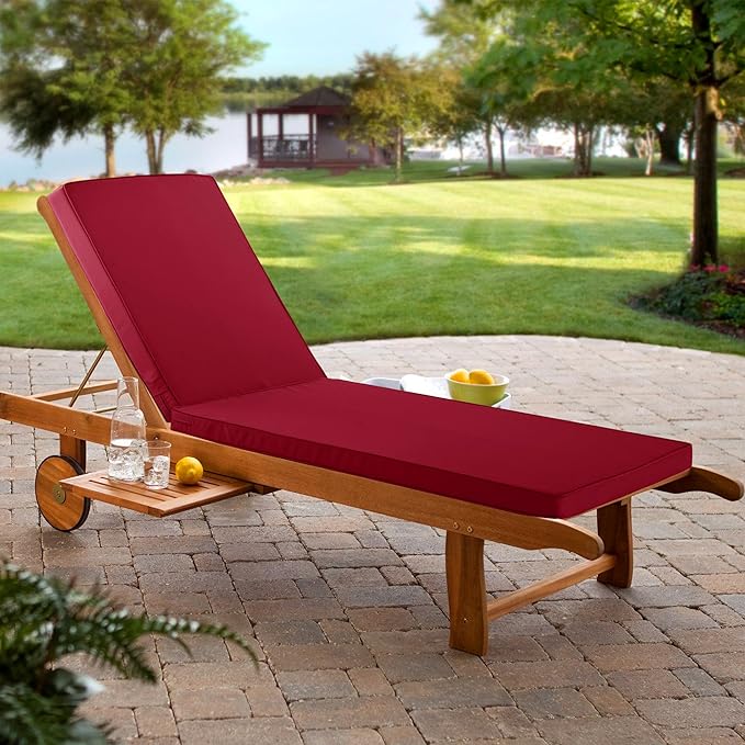 Chaise Lounge Cushion Outdoor, Waterproof and Stain-Resistant Lounge Deck - Image 6