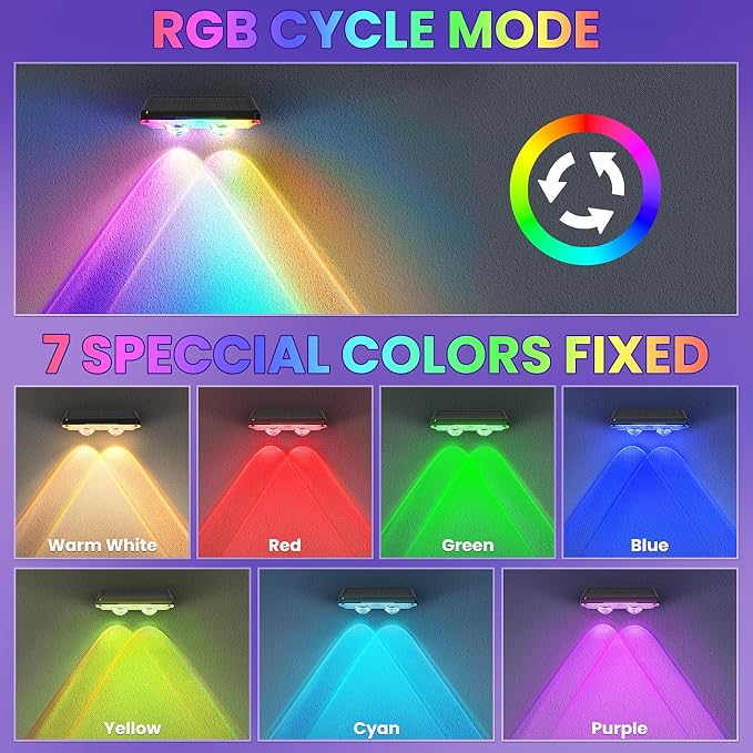 Solar Fence Lights Outdoor 8 Pack - Image 3