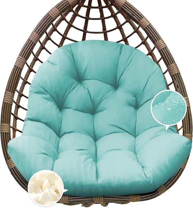 Egg Chair Cushion Replacement, Waterproof Outdoor Hanging Egg Chair Cushion by Tycdiose