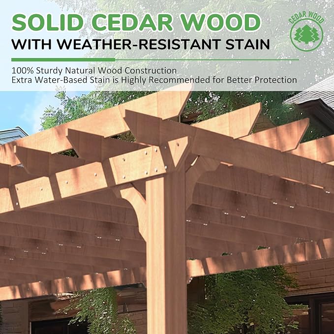 BlueWish 12’x24’ Outdoor Pergola, Patio Pergola - Image 3
