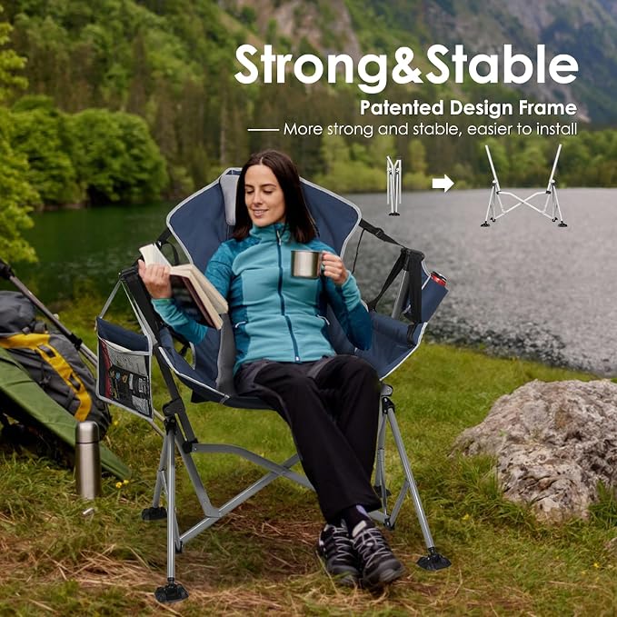 Oversized Hammock Camping Chairs, Folding Swing Chair - Image 7