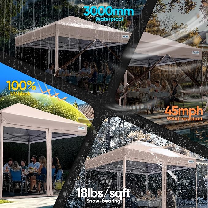 Quictent 6.6'x6.6' Pop up Screened Canopy Tent - Image 6