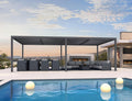 PURPLE LEAF 12' x 24' Louvered Pergola 94AS Modern Oversize Aluminum Gazebo by PURPLELEAF