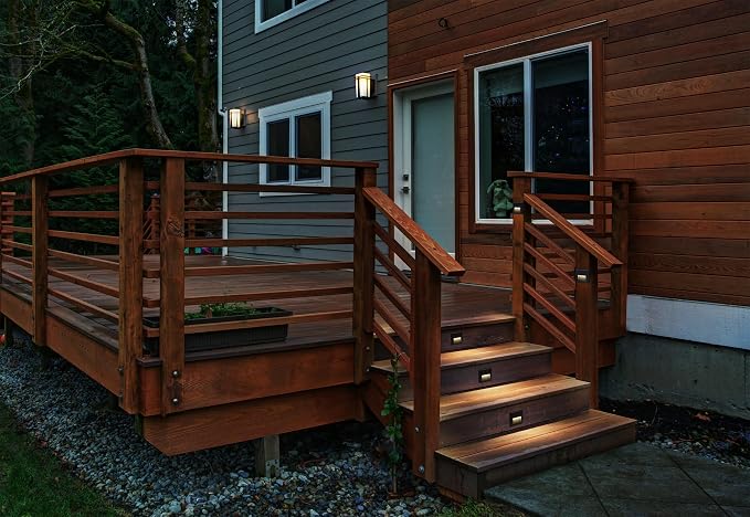 GKOLED 6-Pack Slim Square Low Voltage Deck Post Lights, Outdoor Step Lights - Image 6