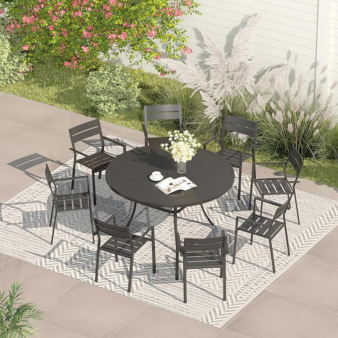 VICLLAX 53" Outdoor Round Patio Table - Image 7