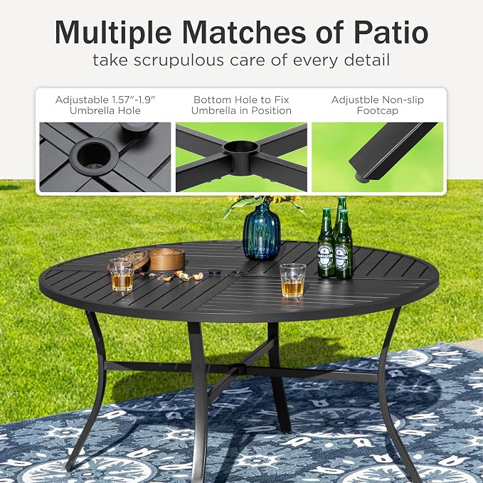 PHI VILLA 5 Pieces Outdoor Dining Set - Image 9