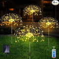 Solar Outdoor Warm White Garden Lights, 4 Pack Firework by Unihoh