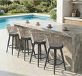 PURPLE LEAF Outdoor Bar Stools Set of 4 30 Inch Patio Swivel Bar Stool Chairs by Unknown