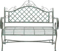 SAFAVIEH Outdoor Collection Abner Victorian Antique Dark Green Wrought Iron by SAFAVIEH