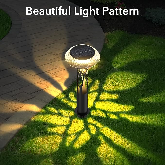 Large Solar Pathway Lights 6 Pack, 8 Modes Solar Lights Outdoor Landscape - Image 2