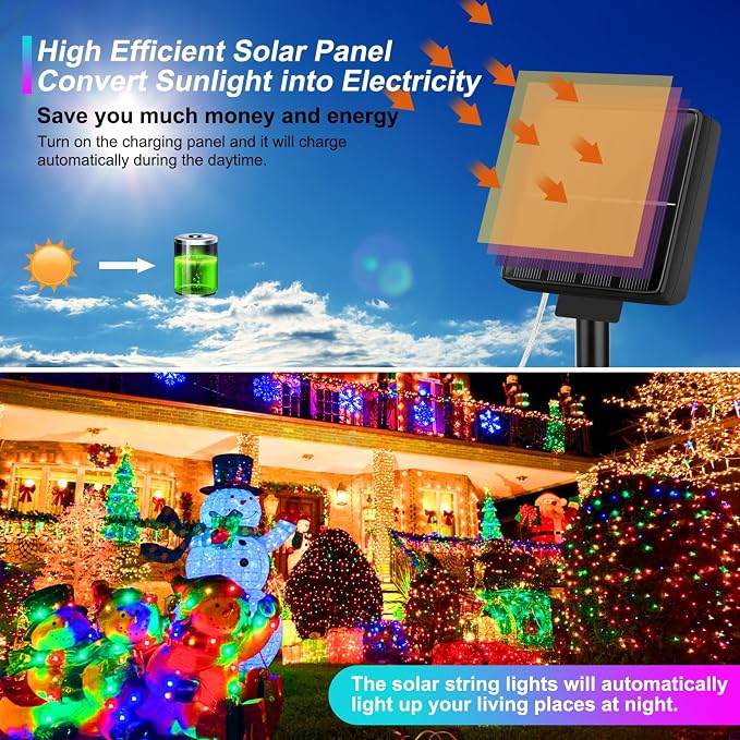Brightever Solar String Lights, Solar Lights Outdoor Waterproof - Image 3