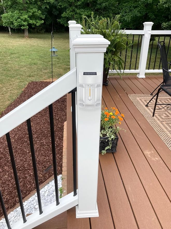 Solar Fence Lights, 12 Pack Waterproof Solar Lights Outdoor, 3000K Warm White - Image 7