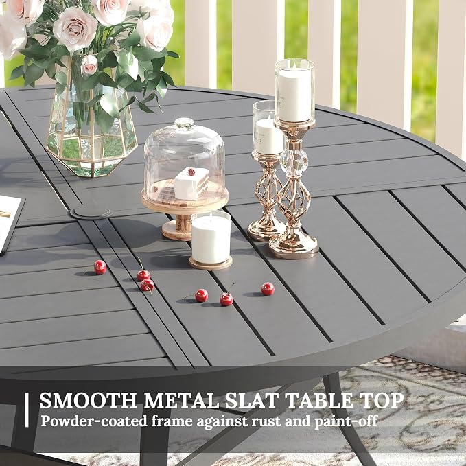 VICLLAX Round Patio Table with Adjustable Umbrella Hole - Image 6