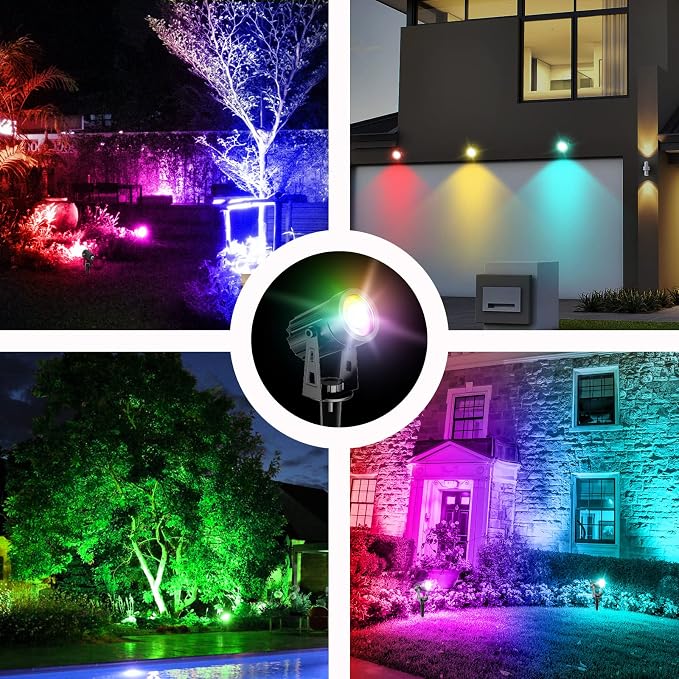 T-SUN RGB Solar Spotlights Outdoor, Halloween Decoration Solar Landscape - Image 7