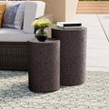 COSIEST Concrete Side Table, Decorative Garden Stools by COSIEST