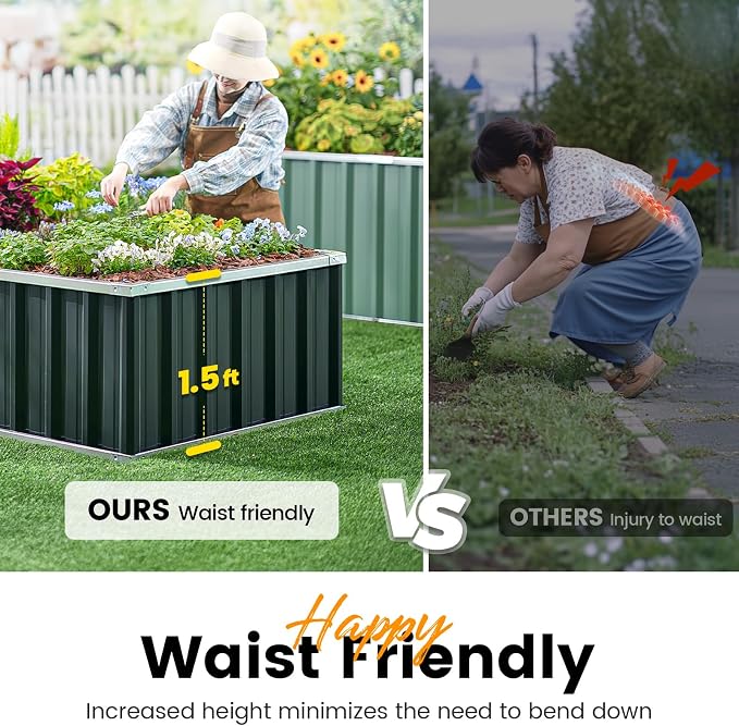 KING BIRD Galvanized Raised Garden Bed - Image 5