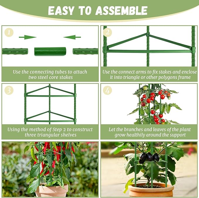 Legigo 4ft 4-Pack Tomato Cage for Garden Plant Support- Up to 48inch Garden - Image 4