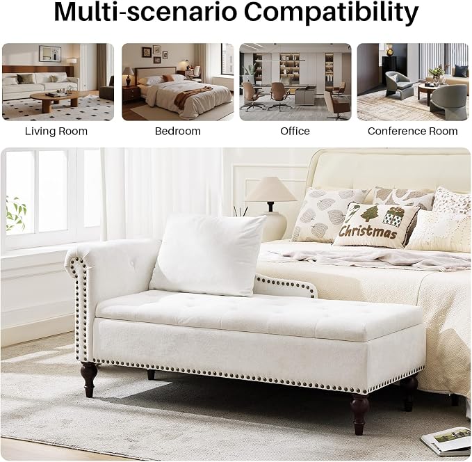 56.6" Wide Chaise Lounge Indoor - Image 7