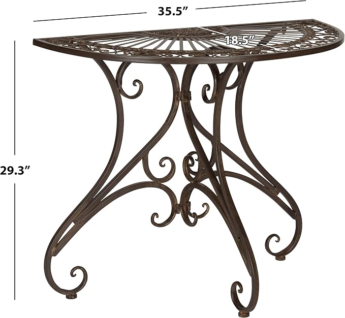 Safavieh Outdoor Collection Annalise Antique White Accent Table - Image 3