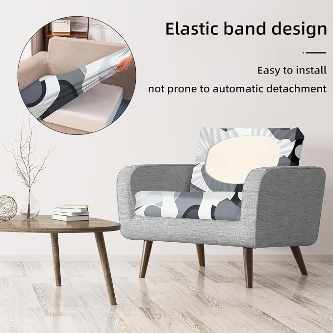 8Pcs Stretch Patio Cushion Covers, Outdoor Couch Covers Replacement, Outdoor - Image 5