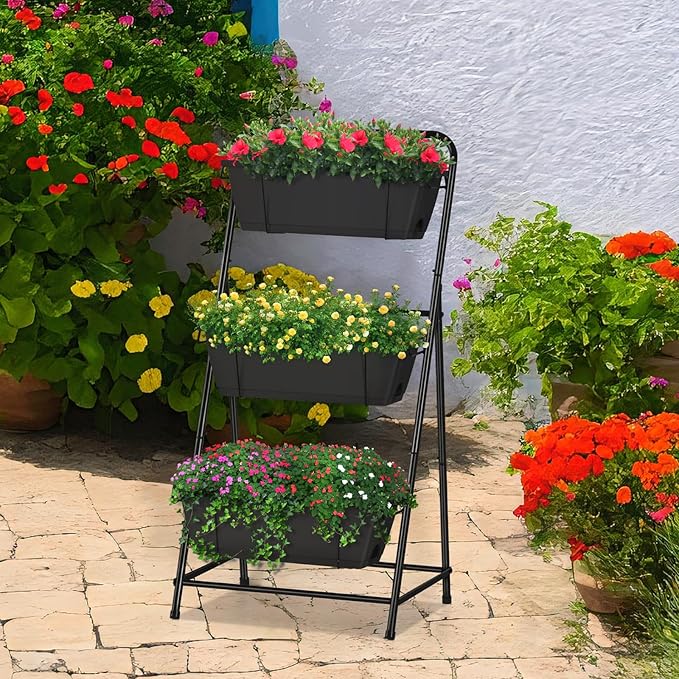 Raised Garden Bed 3 Tier Vertical Garden Planter Elevated Planter Boxes Outdoor - Image 6