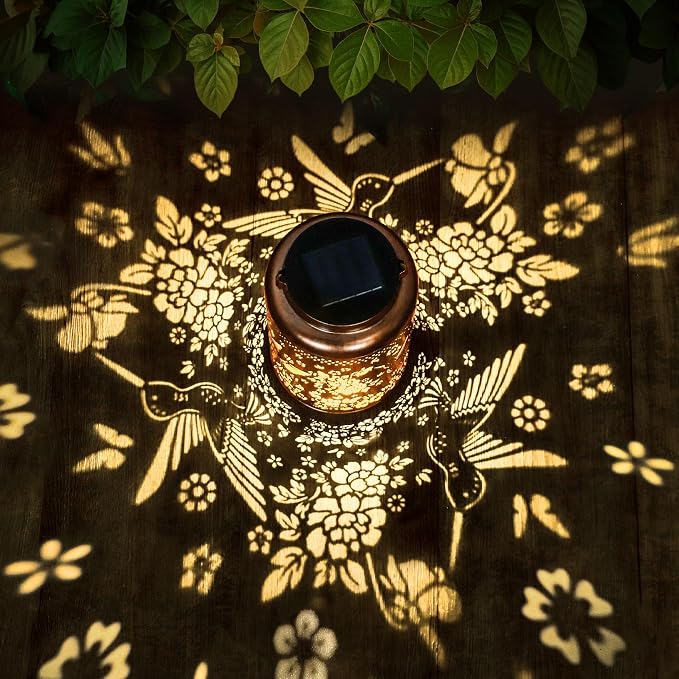 2 Pack Hummingbird Solar Lanterns Outdoor, Hummingbird Gifts - Image 6