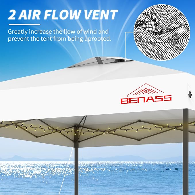 10x10 Pop Up Canopy with Sidewalls, Easy Up Canopy Tent, Heavy Duty Tents - Image 3