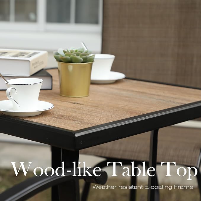 Sophia & William Outdoor Bar Set, Patio Bar Table & Chairs Set, Bar Height - Image 6