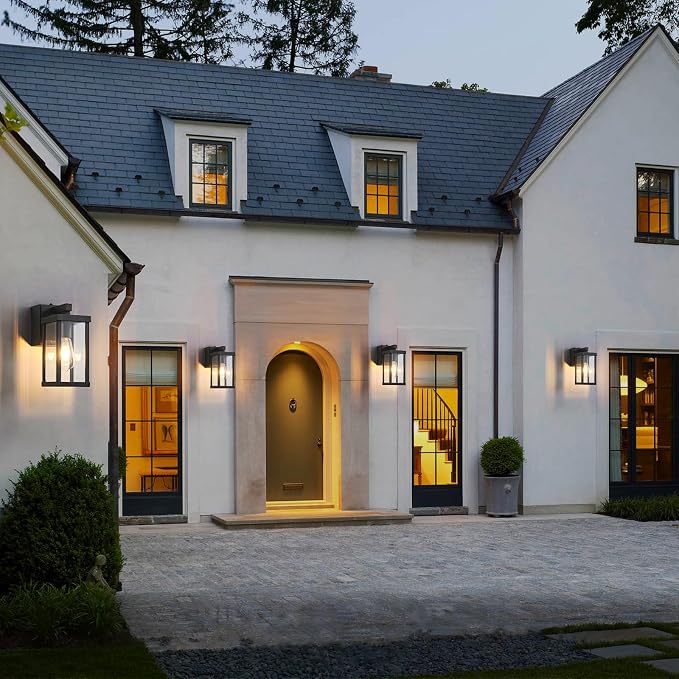 Dusk to Dawn Porch Lights with GFCI Outlets Waterproof Outdoor Wall Lights - Image 8