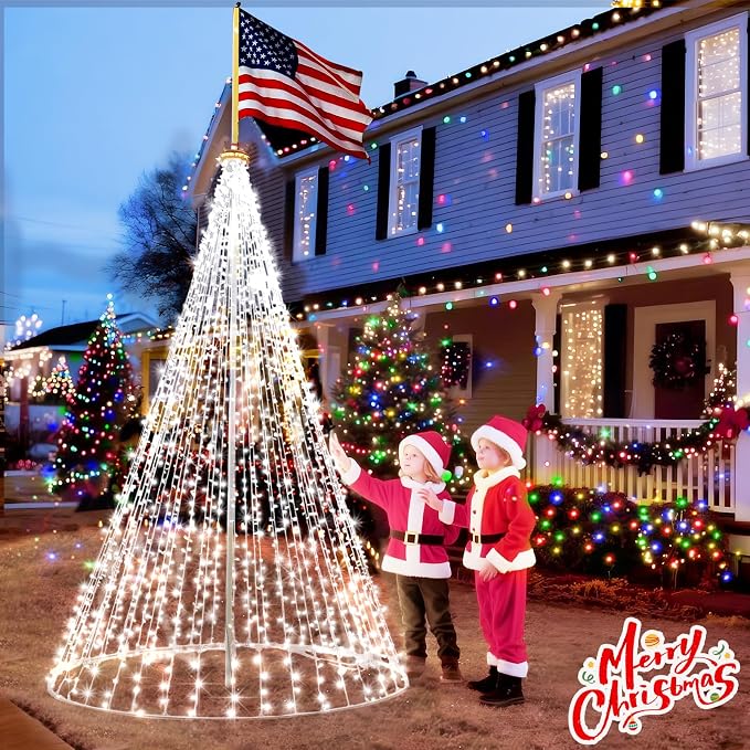 KNONEW 403ft 1000 LED String Lights Outdoor Christmas Lights 8 Modes & Timer - Image 5