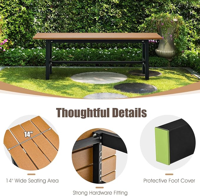 Giantex 2-Pack Outdoor Bench Seat - Image 8