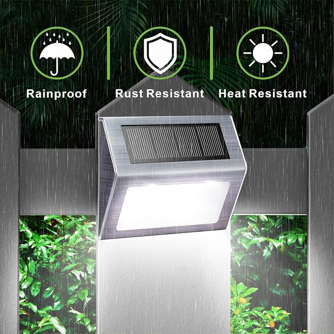 XLUX Solar Powered Lights for Deck Steps Stairs Fences Pathway Path, LED lamp - Image 3
