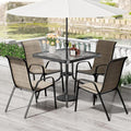 TLSUNNY Patio Dining Set 5 Pieces, All Weather Outdoor Furniture W/30"X 30" by TLSUNNY