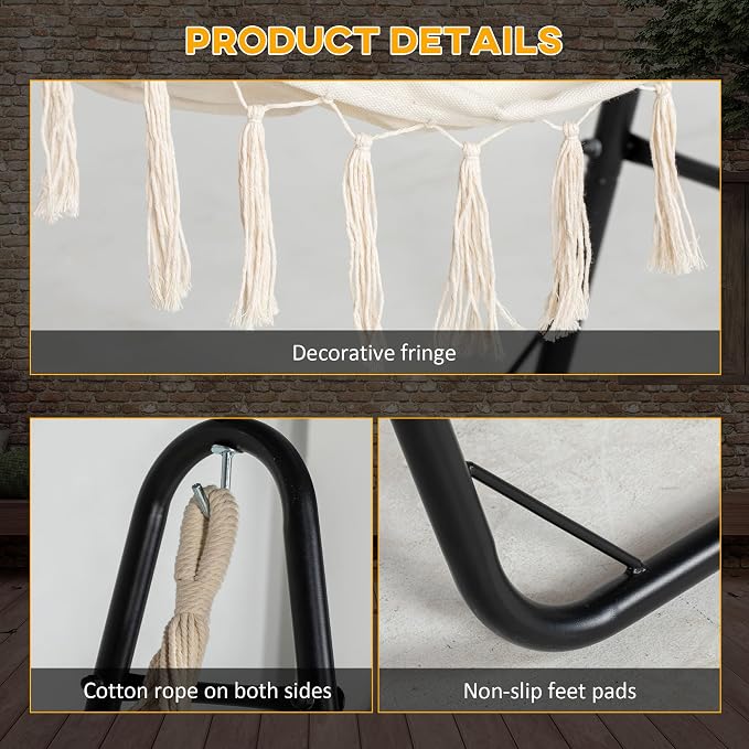 Outsunny Patio Hammock Chair - Image 5