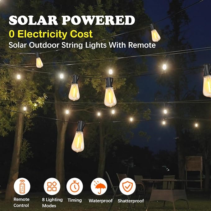 Solar String Lights for Outside 120FT - Image 8