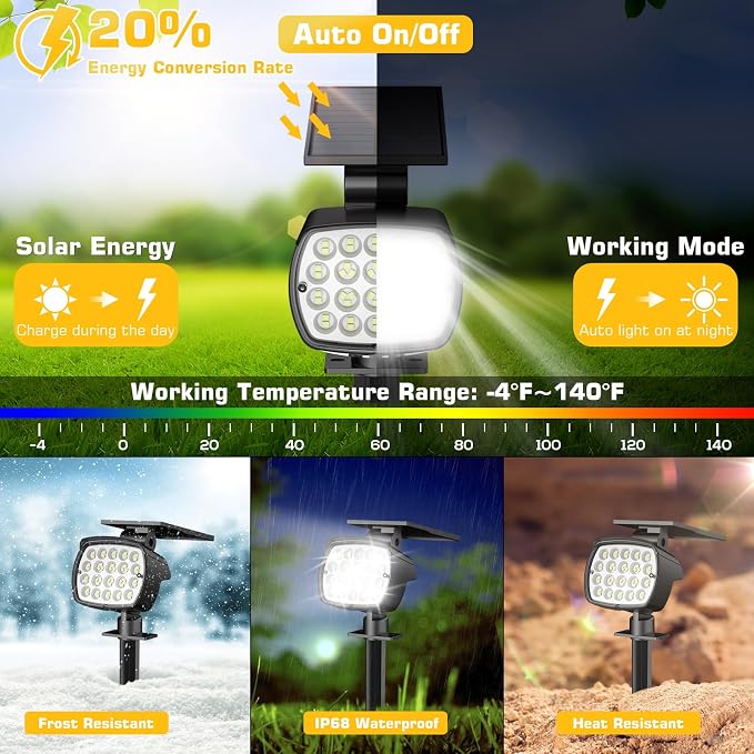 Kaxiida Solar Lights Outdoor Waterproof - Image 4