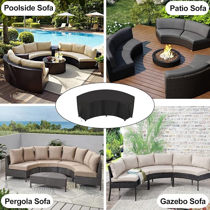 OutdoorLines Waterproof Curved Outdoor Sectional Cover - Image 8
