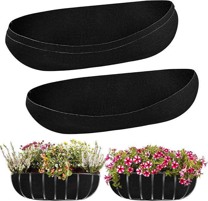 3PCS 30 Inch Planter Basket Liners Fabric Window Box Liners Felt Trough Planter by Emsiok