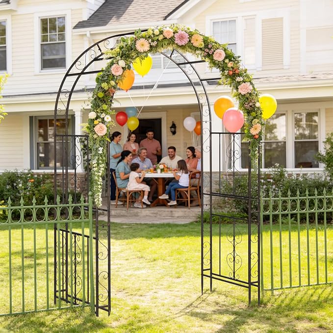 Outvita Garden Arch Arbor, Heavy Duty Metal Arbour Archway, Decorative Frame - Image 9
