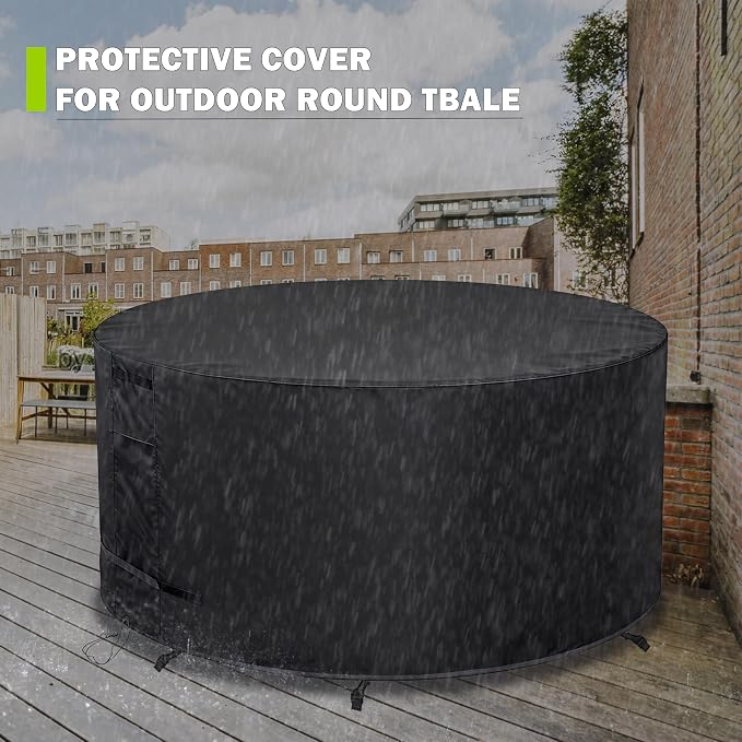 Round Patio Furniture Cover Weatherproof, 42 Inch Outdoor Round Table Cover - Image 6