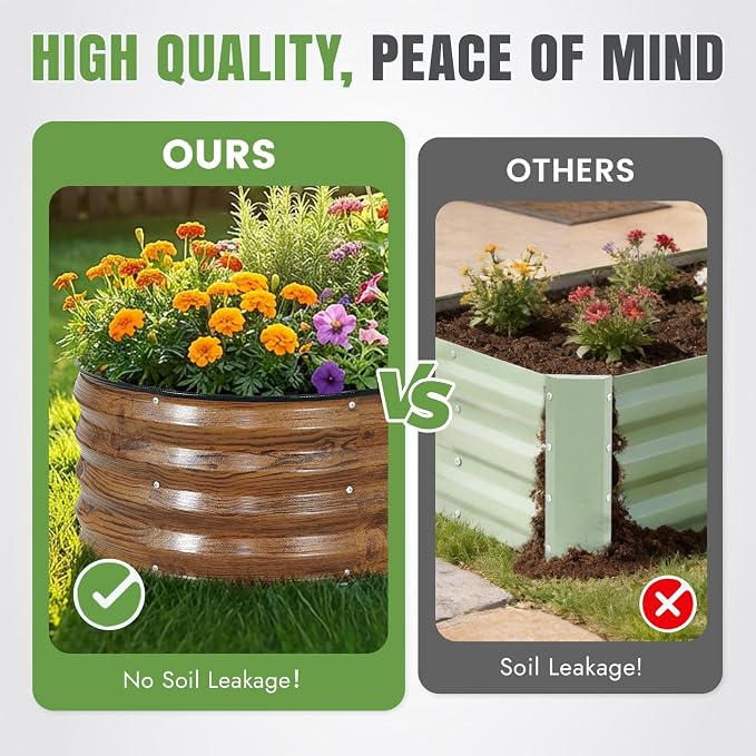 INNO STAGE 3Pcs Galvanized Raised Garden Bed Kit, Outdoor Metal Raised Garden - Image 5