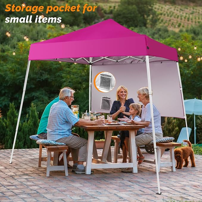 VINGLI 6x6 ft Pop Up Canopy Tent, Outdoor Small Canopy Tent - Image 7