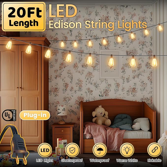 Outdoor String Lights 20FT - Image 2