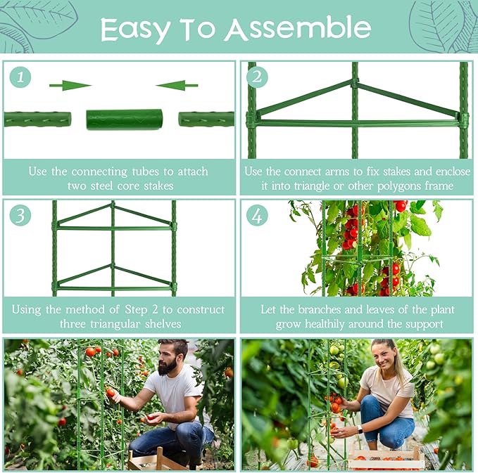 Legigo 2-Pack Tomato Cage for Garden Plant Support- Up to 63inch Garden Stakes - Image 4