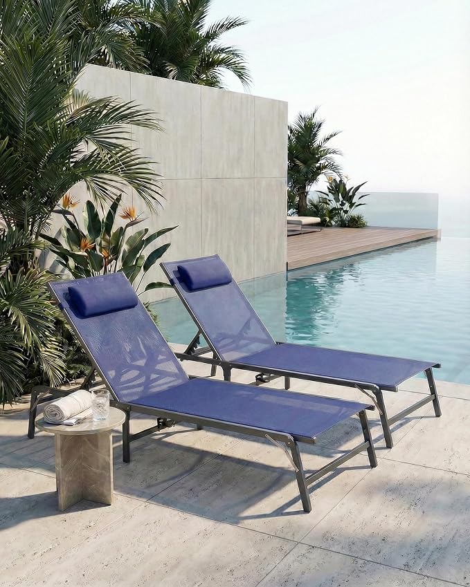 Foldable Chaise Lounge Chair - Image 2