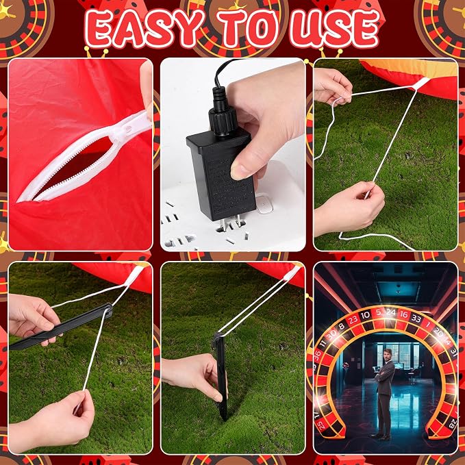 10 ft Casino Night Inflatable Decorations - Image 6