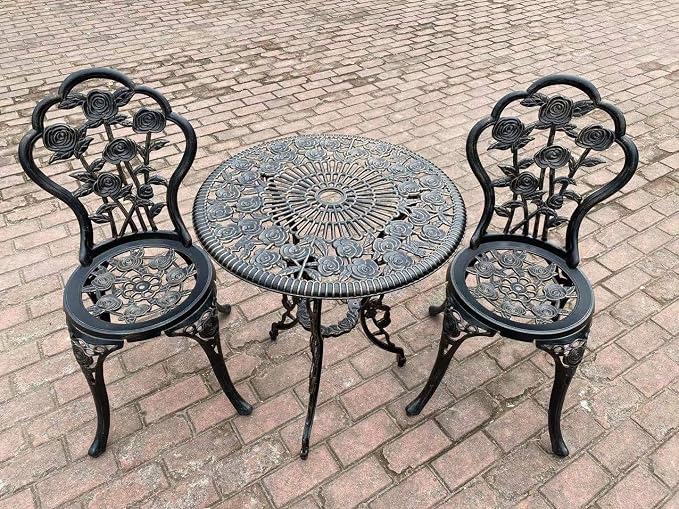 C/G 3 Piece Bistro Set, Outdoor Patio Table, Anti-Rust Cast Aluminum - Image 7