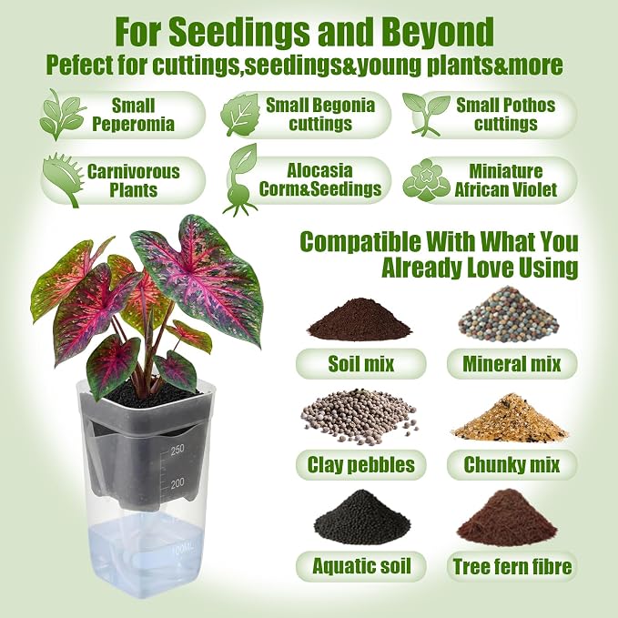 LemonRoad 20 Pack 2.5" Small Self Watering Pots - Image 5