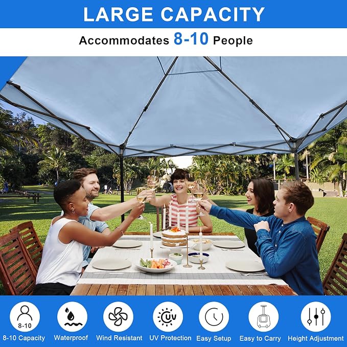 KAMPKEEPER 10x10 Easy Pop Up Canopy Tent - Image 3
